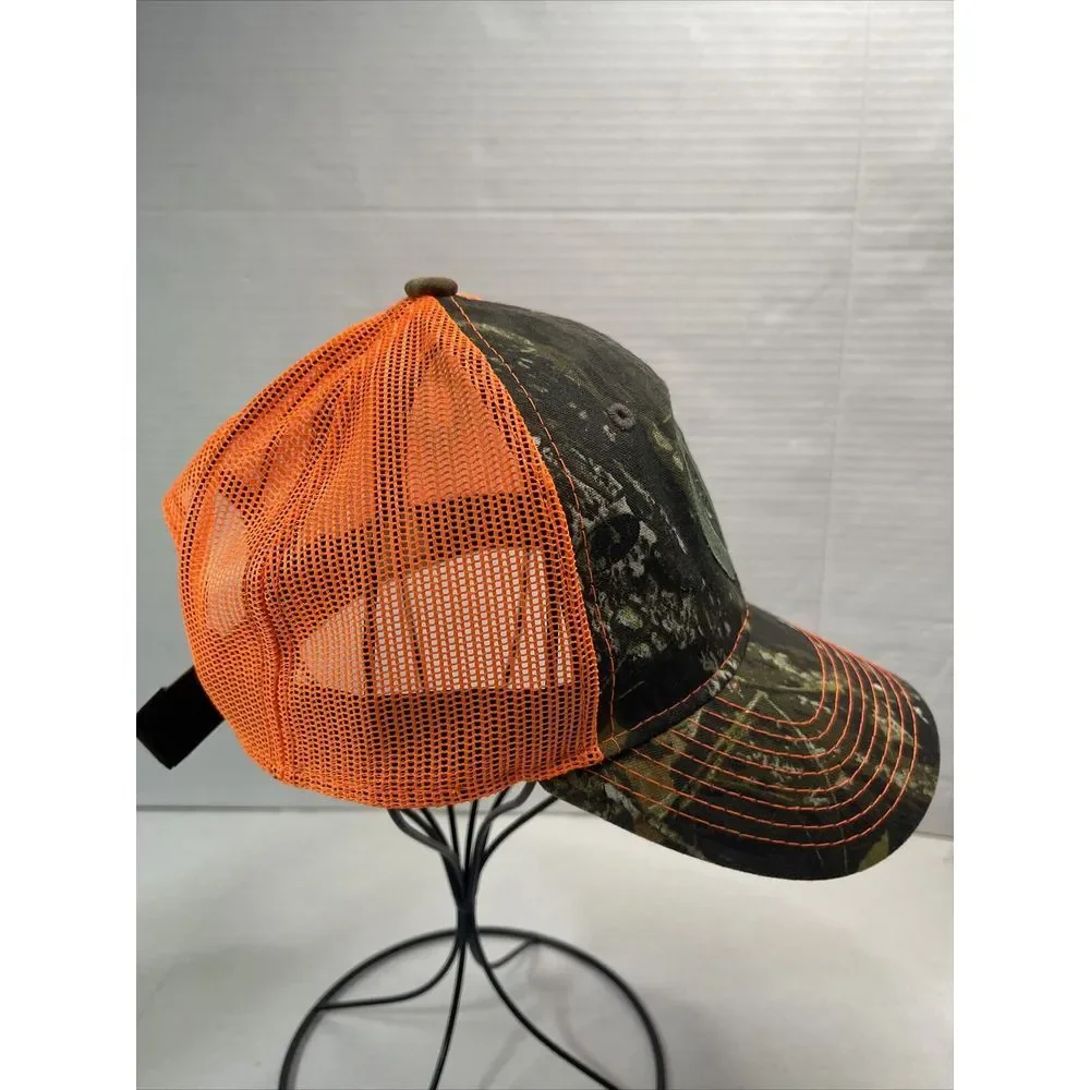 Cap Hat Camo Neon Orange Mesh C&F(bank) Embroidered Adjustable‎